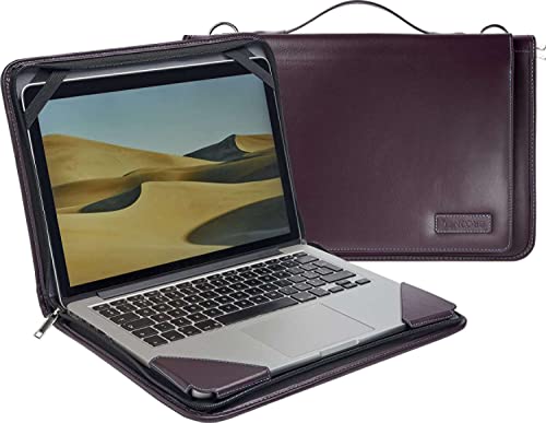 Purple Leather Laptop Messenger Case for CHUWI AeroBook