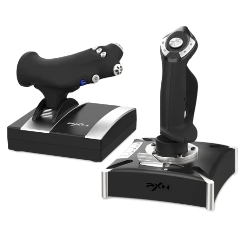 PXN 2119Pro Flight Simulator Controls - PC Joystick with Vibration Feedback for Realistic Gaming Experience