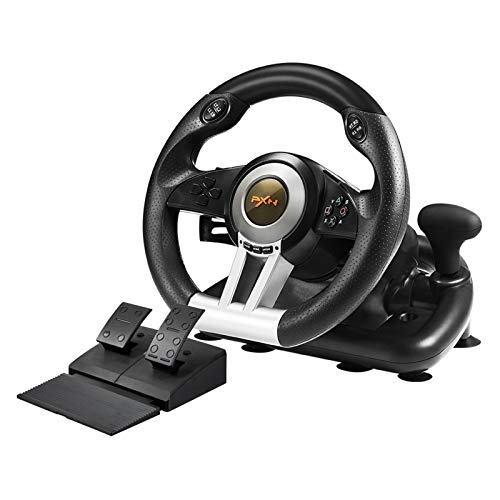 PXN V3II PC Racing Wheel, USB Car Race Gaming Steering Wheel with Pedals for Windows PC/PS3/PS4/Xbox One/Nintendo Switch