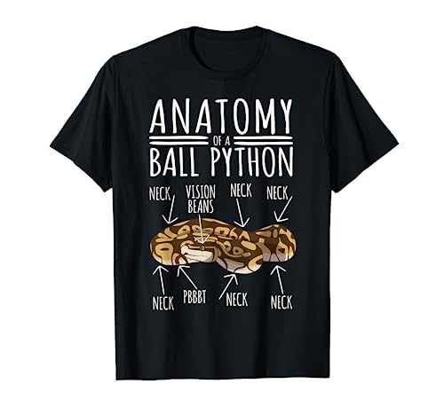 Python Snake Owner - Anatomy Of A Ball Python T-Shirt