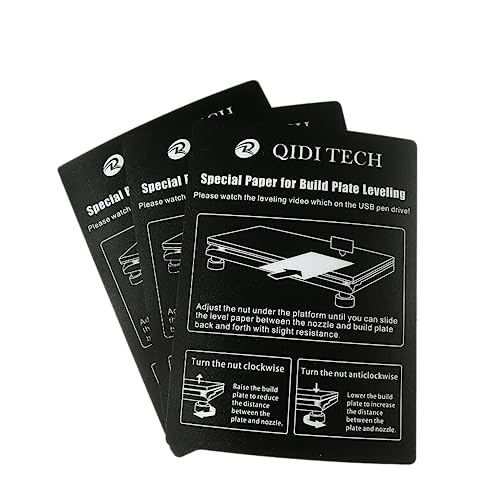 QIDI Tech Leveling Papers for QIDI Tech 3D Printers (3pcs)
