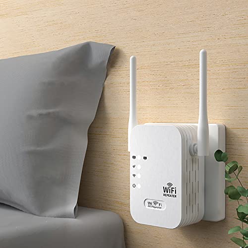 Qiopertar WiFi Extender Signal Booster, Wireless Internet Repeater, Long Range Amplifier with Ethernet Port, Access Point