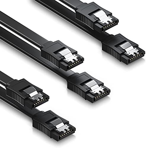 QIVYNSRY SATA Cable III 3 Pack - High-Speed Data Transfer