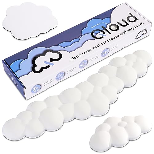 Qloud Cloud Wrist Rest - Comfortable Keyboard and Mouse Pad Wrist Rest