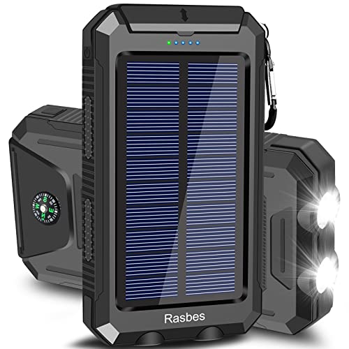 Rasbes Solar Charger - Portable Solar Power Bank
