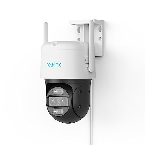 REOLINK Wired Cellular Security Camera Outdoor, 4G LTE Camera No WiFi Needed, 4MP PTZ, 6X Hybrid Zoom with Auto Tracking, Smart Detection, Plug-in for Nonstop Power, 24/7 Recording, TrackMix Wired LTE
