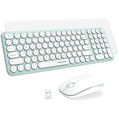Retro Wireless Keyboard and Mouse Combo