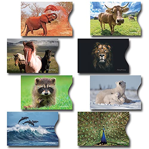 RFID Blocking Animal Print Credit Card Sleeves