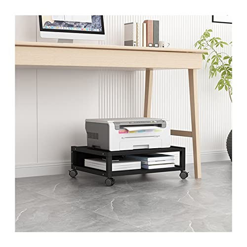 Rolling Under Desk Printer Stand with Storage Space