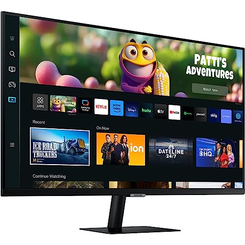 SAMSUNG 27" M50C Series FHD Smart Monitor w/Streaming TV, 4ms, 60Hz, HDMI, HDR10, Watch Netflix, YouTube and More, IoT Hub, Mobile Connectivity, LS27CM502ENXGO, Black