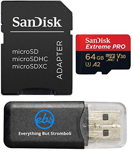 SanDisk 64GB Micro SDXC Memory Card Extreme Pro Bundle