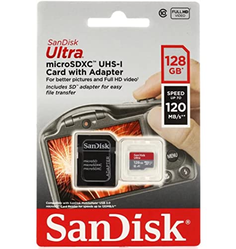 SanFlash Sandisk Ultra 128GB microSD Memory Card for Fire Tablets and Fire -TV