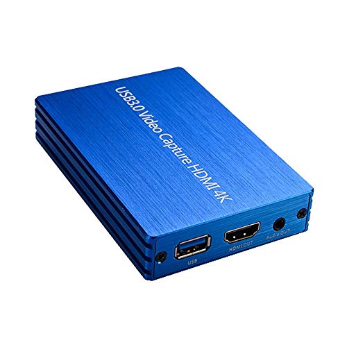 SATMW 4K USB 3.0 Video Game Capture Card for Live Stream Broadcast Box Game Capture Box - Blue