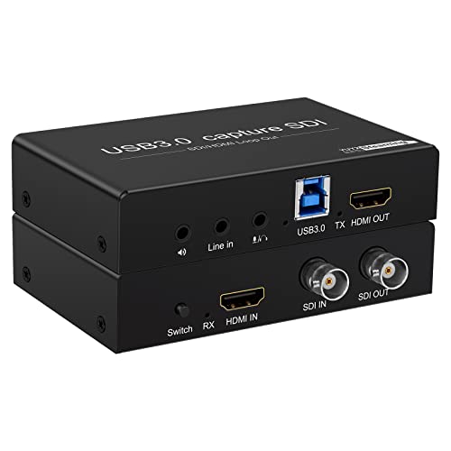 SDI Capture Card SDI/HDMI to USB3.0 Audio Video Capture Device 1080P60Fps
