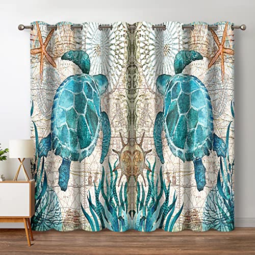 Sea Turtles Blackout Curtains