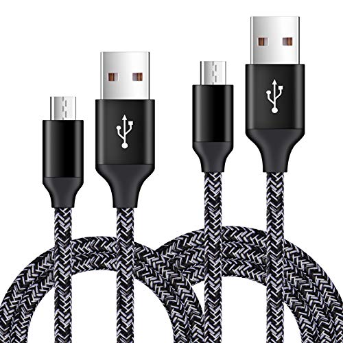 Short Micro USB Cable 2-Pack, 1.6+3FT Phone Charger Power Cords