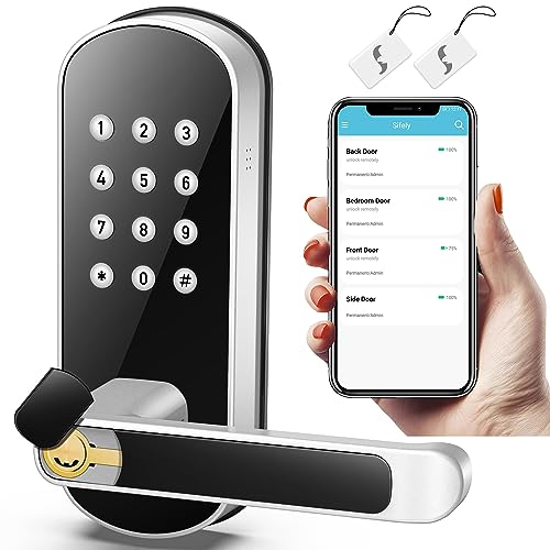 Sifely Keyless Entry Door Lock, Keypad Door Lock With Handle