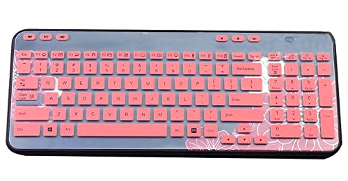 Silicone Keyboard Skin Cover Protector Compatible for Logitech MK360 K360 MK365 K365 Wireless Keyboard (Pink)