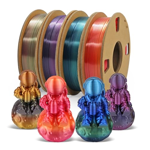 Silk Multi Color 3D Printer Filament Bundle