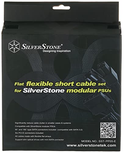 SilverStone Flat Flexible Short Cable Set for Modular Power Supplies