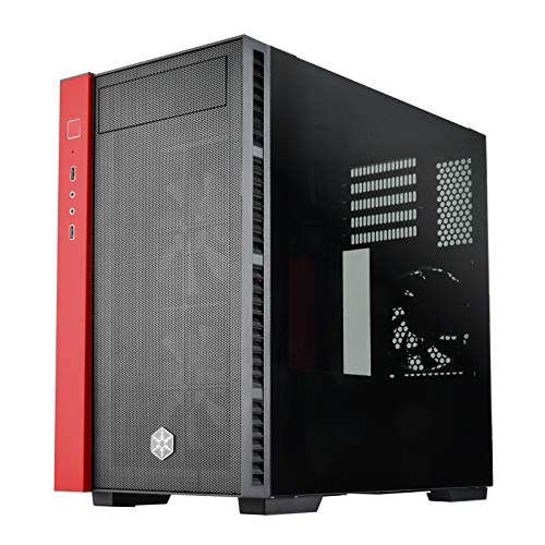 SilverStone RL08BR-RGB Black and Red Micro-ATX Case