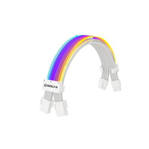 Sirlyr White ARGB PSU Cables - Brighten Your PC with Customizable Lighting