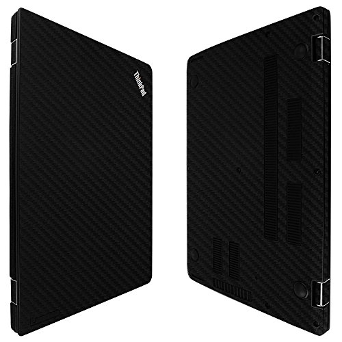 Skinomi Black Carbon Fiber Full Body Skin Compatible with Lenovo ThinkPad 13 Ultrabook (20GJCT01WW)(Full Coverage) TechSkin Anti-Bubble Film