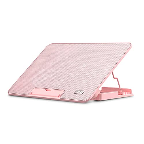Slim Portable Gaming Laptop Cooling Pad with 6 Quiet Fans (Pink)