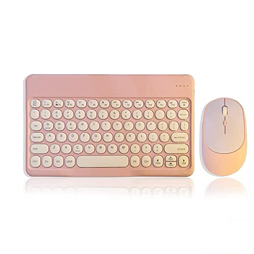 Slim Rechargeable Bluetooth Keyboard and Mouse Combo - Pink