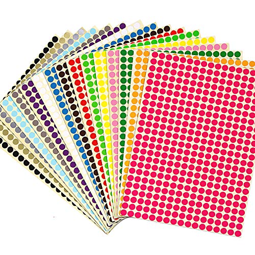 Small Color Coding Circle Dot Stickers