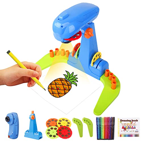Kids Drawing Projector,Trace and Draw Projector Toy Drawing Board Tracing  Desk Learn to Draw Sketch Machine Art Tracing Projector, Educational  Drawing Playset for Kids Boys Girls 