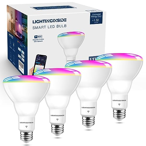Smart Light Bulbs - RGB Can Recessed Light Bulbs with Alexa and Google Assistant