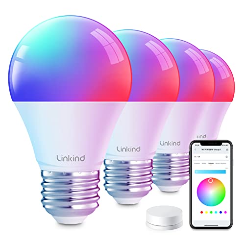 Kasa Smart Bulb, 1000 Lumens Full Color Changing Dimmable Smart WiFi Light  Bulb Compatible with Alexa and Google Home, 11W, A19, 2.4Ghz only, No Hub