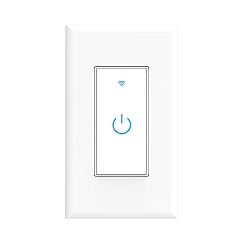 Smart Light Switch, WiFi Switch Touch Wall Switch 1 Gang, Compatible with Alexa Google Home