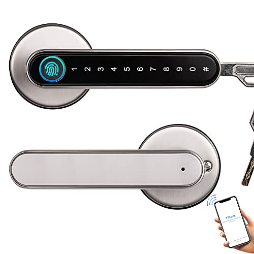 Smart Lock Fingerprint Door Lock with WiFi/TTLock App/Code/Backup Key