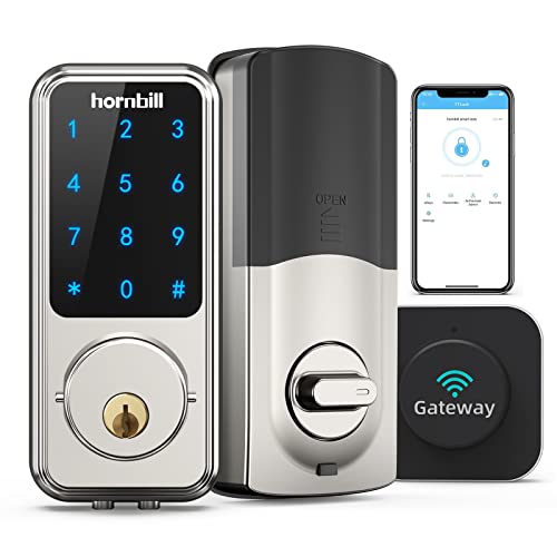 Smart Lock with Wi-Fi & Bluetooth, Keyless Entry with App Control
