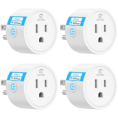 Aoycocr Bluetooth WiFi Smart Plug - Smart Outlets Work with Alexa Google Home Assistant Remote Control Plugs with Timer Function ETL/FCC/Rohs