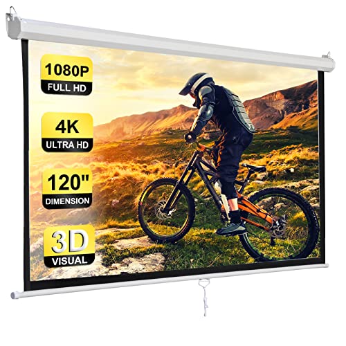 Smartxchoices 120" HD Manual Projector Screen
