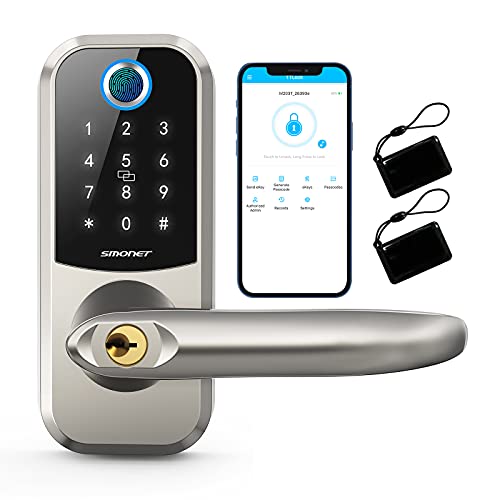 SMONET Fingerprint Smart Door Lock with Handle
