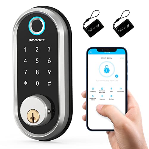 SMONET Fingerprint Smart Lock for Front Door with App Control