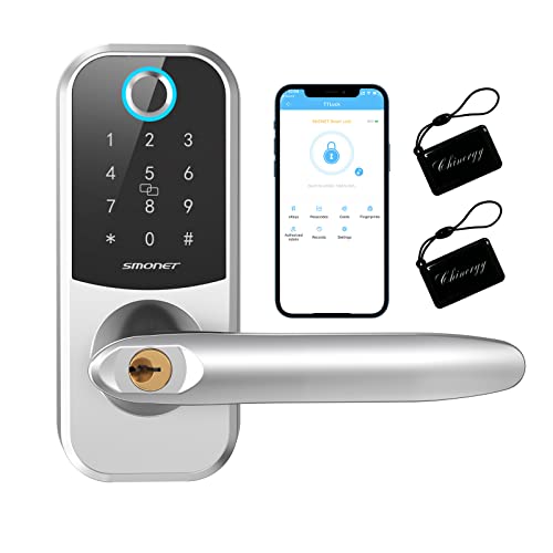 SMONET Smart Lock with Keypad, Fingerprint, Bluetooth, and App Control