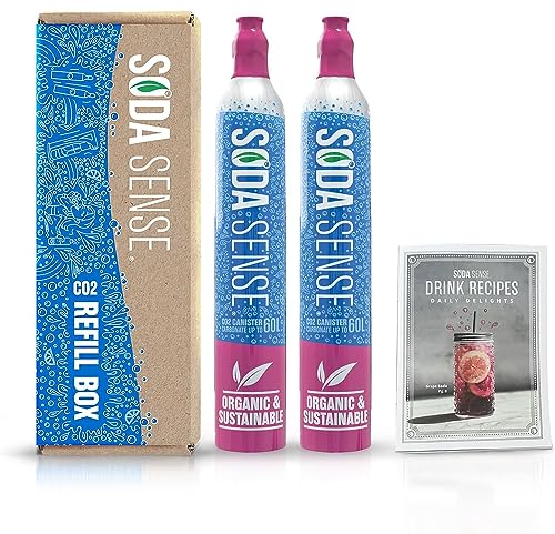 Soda Sense CO2 Carbonator Cylinder Recipe Book Bundle