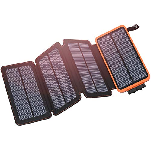 Solar Charger 25000mAh, Hiluckey Outdoor USB C Portable Power Bank