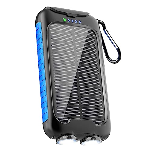 Solar Power Bank Portable Charger with USB C Fast Charge