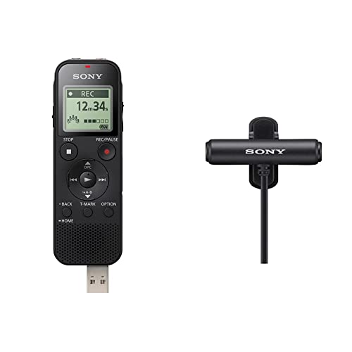 Sony Stereo Digital Voice Recorder with USB & Lavalier Microphone