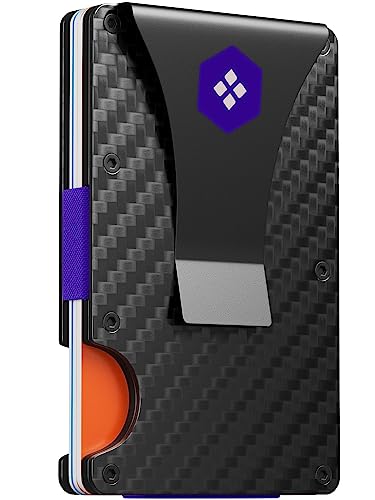 Sorax Minimalist Slim Wallet for Men - Carbon Fiber RFID Blocking Wallet