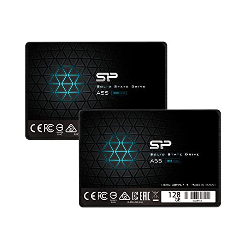 SP 128GB SSD 3D NAND A55 SLC Cache Performance Boost SATA III 2.5"