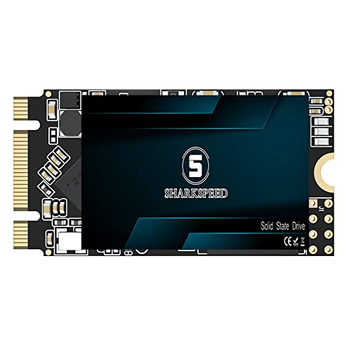 SSD 128GB M.2 2242 NGFF SHARKSPEED SATA 3 42mm 6Gb/s 3D NAND Internal Solid State Drive for Desktop Laptop PC (M.2 2242, 128GB)