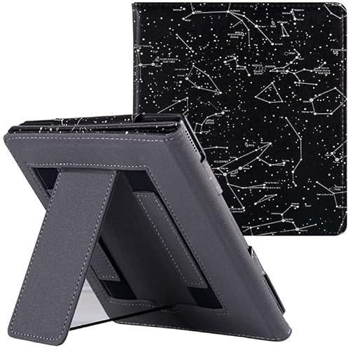 Stand Case Compatible with Boox Leaf2 Premium PU Leather Cover with Hand Strap Auto Sleep for Boox Leaf 2 7'' 2022 Release