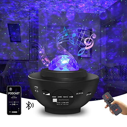 Starry Sky Projector with Music Speaker and Remote Control
